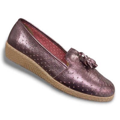 Romulo Casual Cuero Vino Mujer Ref 3688